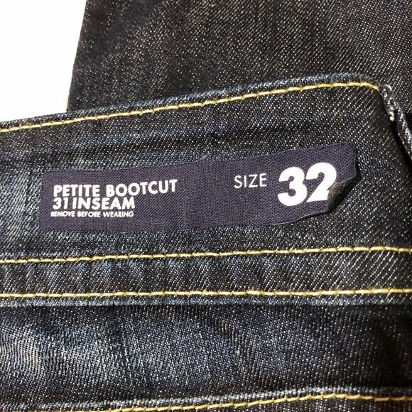 Hudson NEW womens jeans 32x31 petite bootcut dark wash stretchy y2k flap pockets - Picture 4 of 13